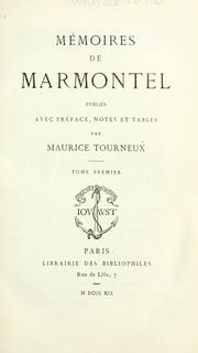 Cover of: Mémoires.: Publié avec préf., notes et tables par Maurice Tourneux.