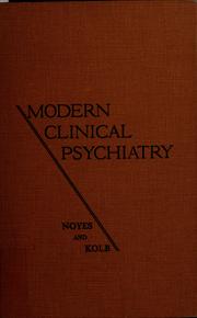 Cover of: Modern clinical psychiatry