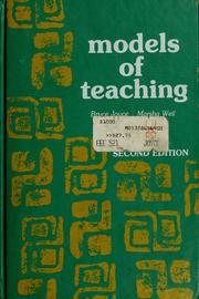Cover of: Models of teaching by Bruce R. Joyce