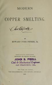 Cover of: Modern copper smelting