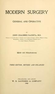 Cover of: Modern surgery: General and operative