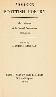 Cover of: Modern Scottish poetry: an anthology of the Scottish renaissance, 1920-1945.