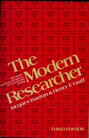 Cover of: The Modern researcher by Jacques Barzun