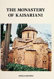 Cover of: The monastery of Kaisariani