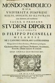 Cover of: Mondo simbolico by Picinelli, Filippo