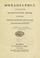 Cover of: Monadelphiae classis dissertationes decem.