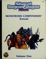 Cover of: Monstrous compendium annual.