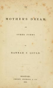 Cover of: The mother's dream, and other poems.