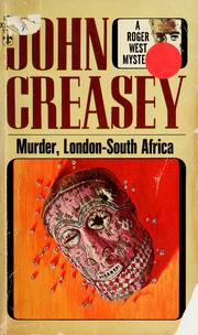 Cover of: Murder, London-South Africa by Creasey, John.
