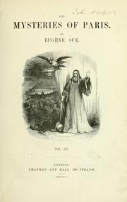 Cover of: The mysteries of Paris by Eugène Sue