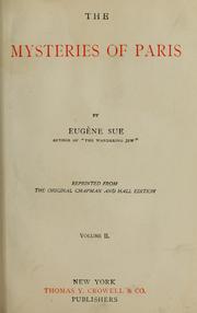 Cover of: The mysteries of Paris. by Eugène Sue