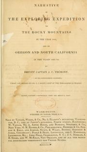 Cover of: Narrative of the exploring expedition to the Rocky Mountains in the year 1842 by John Charles Frémont