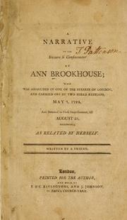 Cover of: A narrative of the seizure & confinement of Ann Brookhouse