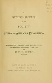 Cover of: A national register of the society, Sons of the American Revolution