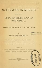 Cover of: A naturalist in Mexico by Frank Collins Baker