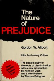 Cover of: The nature of prejudice.