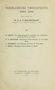 Cover of: Nederlandsche Timor-expeditie, 1910-1912: Beschreven door G.A.F. Molengraaff [et al.]