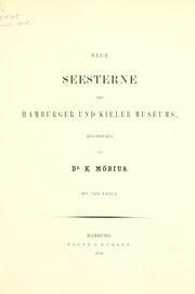 Cover of: Neue Seesterne des Hamburger und Kieler Museums by Karl August Möbius