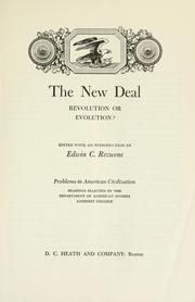 Cover of: The New Deal, revolution or evolution?