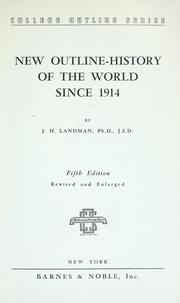 Cover of: New outline-history of the world since 1914