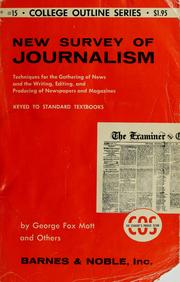Cover of: New survey of journalism