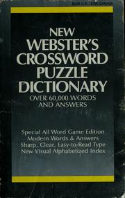 Cover of: New Webster's crossword puzzle dictionary by edited and compiled by I. Vidyadhar, Kristy Lee.