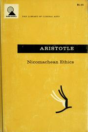 Cover of: Nicomachean ethics. by Aristotle