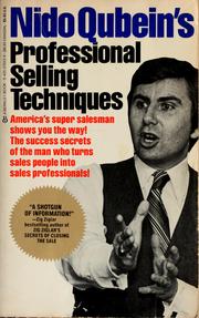 Cover of: Nido Qubein's Professional selling techniques by Nido R. Qubein