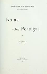 Cover of: Notas sobre Portugal. by 