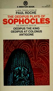 Cover of: The Oedipus plays of Sophocles by Sophocles