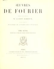 Cover of: Oeuvres.: Publiées par les soins de Gaston Darboux, sous les auspices du Ministère de l'instruction publique.