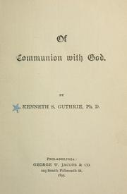 Cover of: Of communion with God