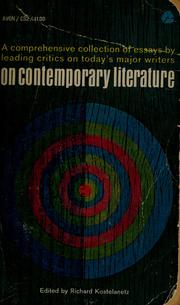 Cover of: On contemporary literature by Edited, with an introductory essay by Richard Kostelanetz.