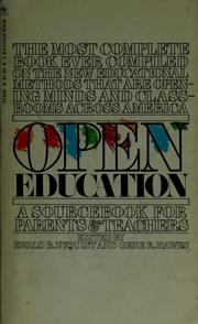 Cover of: Open education: a source book for parents and teachers