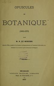 Cover of: Opuscules de botanique (1862-1873)