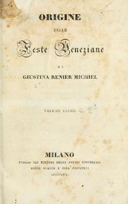 Cover of: Origine delle feste veneziane.