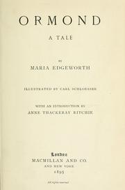 Cover of: Ormond by Maria Edgeworth
