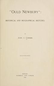 Cover of: "Ould Newbury" by Currier, John J.