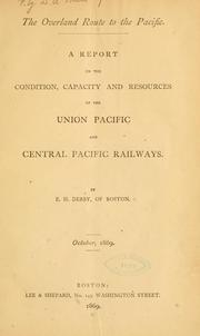 Cover of: The overland route to the Pacific