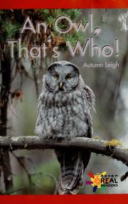 Cover of: An owl, that's who!