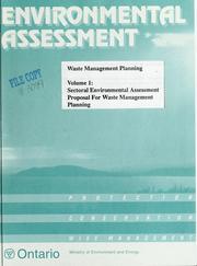 Cover of: Waste management planning by Ministry of Environment and Energy.