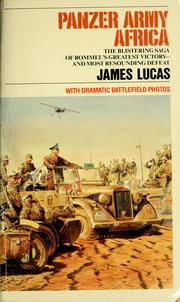 Cover of: Panzer Army Africa by James Sidney Lucas