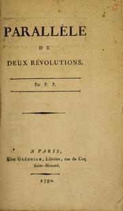 Cover of: Parallèle de deux révolutions