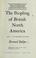Cover of: The peopling of British North America