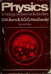 Cover of: Physics for biology and pre-medical students