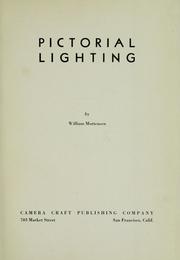 Cover of: Pictorial lighting
