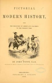 Cover of: Pictorial modern history: from the discovery of America by Columbus to the present time.