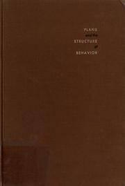 Cover of: Plans and the structure of behavior
