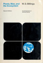 Cover of: Plants, man, and the ecosystem by W. D. Billings