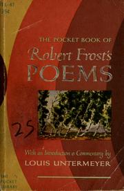 Cover of: A pocket book of Robert Frost's poems